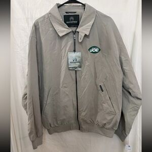 Weatherproof Jacket Men’s Large Beige 12 Broadway Joe Namath New York Jets NWT